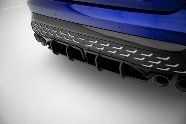 Street Pro Heckschürze Heck Ansatz Diffusor passend für Audi S3 Limousine 8Y Facelift SCHWARZ
