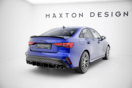 Street Pro Heckschürze Heck Ansatz Diffusor passend für Audi S3 Limousine 8Y Facelift SCHWARZ