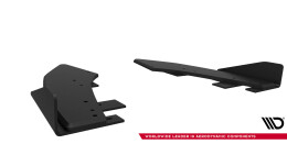 Street Pro Heck Ansatz Flaps Diffusor + Flaps für Ford Audi S3 Limousine 8Y Facelift schwarz Hochglanz