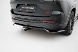 Mittlerer Cup Diffusor Heck Ansatz DTM Look passend für Jeep Grand Cherokee Trailhawk Mk5 schwarz Hochglanz