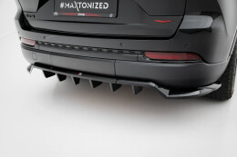 Mittlerer Cup Diffusor Heck Ansatz DTM Look passend für Jeep Grand Cherokee Trailhawk Mk5 schwarz Hochglanz