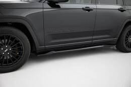 Seitenschweller Ansatz Cup Leisten für Jeep Grand Cherokee Trailhawk Mk5 schwarz Hochglanz