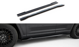 Seitenschweller Ansatz Cup Leisten passend für Jeep Grand Cherokee Trailhawk Mk5 schwarz Hochglanz