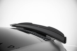 Heck Spoiler Aufsatz Abrisskante für Porsche 911 Turbo S Sport Paket 992 schwarz Hochglanz