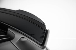 Heck Spoiler Aufsatz Abrisskante für Porsche 911 Turbo S Sport Paket 992 schwarz Hochglanz