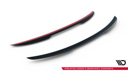 Heck Spoiler Aufsatz Abrisskante für Porsche 911 Turbo S Sport Paket 992 schwarz Hochglanz
