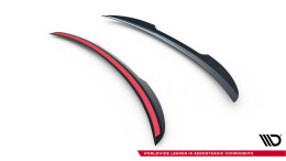 Heck Spoiler Aufsatz Abrisskante passend für Porsche 911 Turbo S Sport Package 992 schwarz Hochglanz