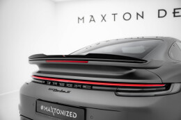 Heck Spoiler Aufsatz Abrisskante passend für Porsche 911 Turbo S Sport Paket 992 schwarz Hochglanz