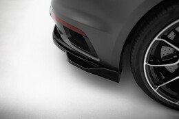 Mittlerer Cup Diffusor Heck Ansatz DTM Look passend für Porsche 911 Turbo S Sport Paket 992 schwarz Hochglanz