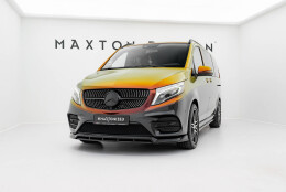 Cup Spoilerlippe Front Ansatz V.6 passend für Mercedes-Benz V-Klasse AMG-Line W447 Facelift schwarz Hochglanz