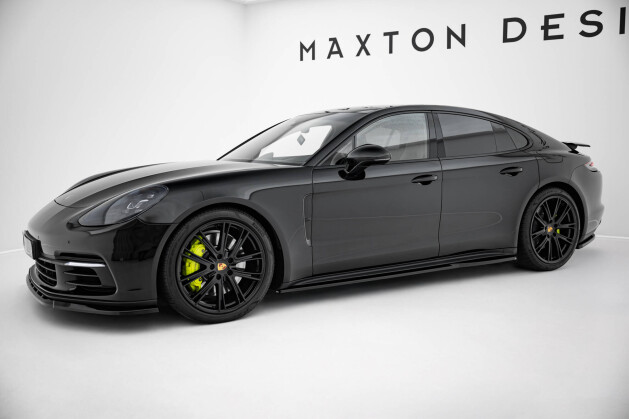 Seitenschweller Ansatz Cup Leisten V.2 passend für Porsche Panamera Turbo S E-Hybrid / Panamera E-Hybrid 971 schwarz Hochglanz