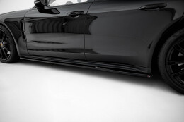 Seitenschweller Ansatz Cup Leisten V.2 passend für Porsche Panamera Turbo S E-Hybrid / Panamera E-Hybrid 971 schwarz Hochglanz
