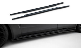 Street+ Seitenschweller Leisten V.2 passend für Porsche Panamera Turbo S E-Hybrid / Panamera E-Hybrid / Panamera 4S 971 schwarz Hochglanz