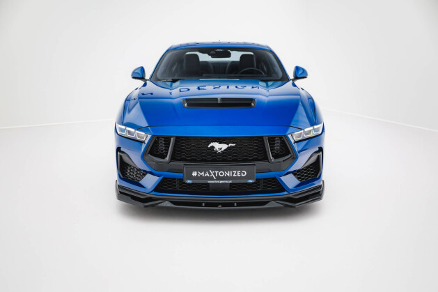Cup Spoilerlippe Front Ansatz V.2 passend für Ford Mustang GT Mk7 schwarz Hochglanz