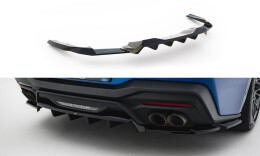 Mittlerer Cup Diffusor Heck Ansatz DTM Look passend für Ford Mustang GT Mk7 schwarz Hochglanz