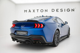 Mittlerer Cup Diffusor Heck Ansatz DTM Look passend für Ford Mustang GT Mk7 schwarz Hochglanz