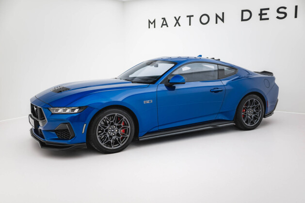 Seitenschweller Ansatz Cup Leisten passend für Ford Mustang GT Mk7 schwarz Hochglanz