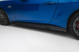 Seitenschweller Ansatz Cup Leisten passend für Ford Mustang GT Mk7 schwarz Hochglanz
