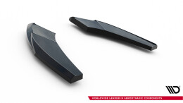 Heck Ansatz Flaps Diffusor V.1 passend für Audi S3 Limousine 8Y Facelift schwarz Hochglanz
