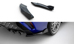 Heck Ansatz Flaps Diffusor V.2 passend für Audi S3 Limousine 8Y Facelift schwarz Hochglanz
