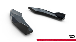 Heck Ansatz Flaps Diffusor V.2 passend für Audi S3 Limousine 8Y Facelift schwarz Hochglanz