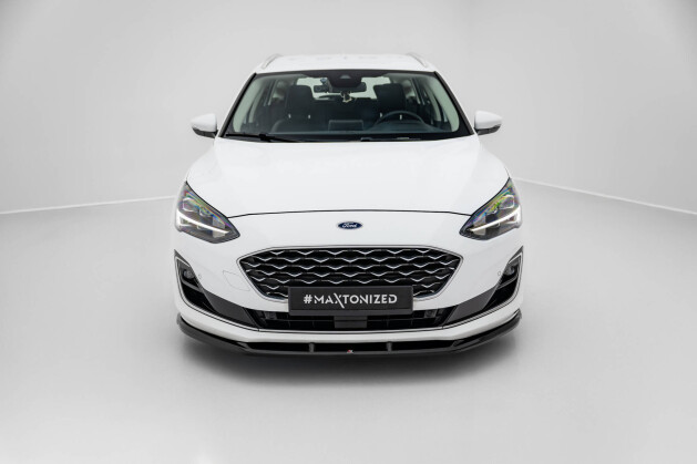 Cup Spoilerlippe Front Ansatz V.1 passend für Ford Focus Vignale Mk4 schwarz Hochglanz