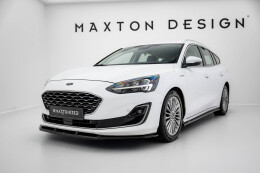 Cup Spoilerlippe Front Ansatz V.1 passend für Ford Focus Vignale Mk4 schwarz Hochglanz