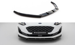 Cup Spoilerlippe Front Ansatz V.2 für Ford Focus Vignale Mk4 schwarz Hochglanz