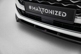 Cup Spoilerlippe Front Ansatz V.2 passend für Ford Focus Vignale Mk4 schwarz Hochglanz