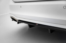 Mittlerer Cup Diffusor Heck Ansatz DTM Look passend für Ford Focus Vignale Kombi Mk4 schwarz Hochglanz
