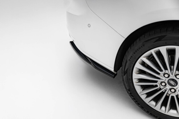 Heck Ansatz Flaps Diffusor passend für Ford Focus Vignale Kombi Mk4 schwarz Hochglanz