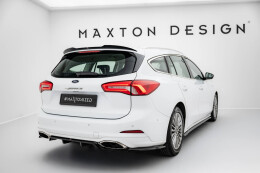 Heck Ansatz Flaps Diffusor passend für Ford Focus Vignale Kombi Mk4 schwarz Hochglanz