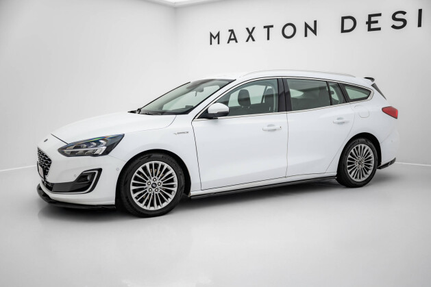 Seitenschweller Ansatz Cup Leisten passend für Ford Focus Vignale Mk4 schwarz Hochglanz