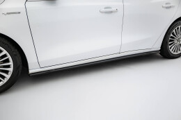 Seitenschweller Ansatz Cup Leisten passend für Ford Focus Vignale Mk4 schwarz Hochglanz