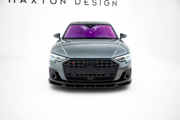 Cup Spoilerlippe Front Ansatz V.2 passend für Audi S8 / A8 S-Line D5 Facelift schwarz Hochglanz