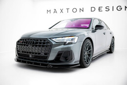 Cup Spoilerlippe Front Ansatz V.2 passend für Audi S8 / A8 S-Line D5 Facelift schwarz Hochglanz
