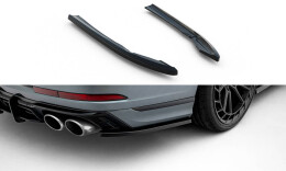 Heck Ansatz Flaps Diffusor passend für Audi S8 D5 Facelift schwarz Hochglanz
