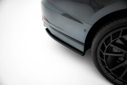 Heck Ansatz Flaps Diffusor passend für Audi S8 D5 Facelift schwarz Hochglanz