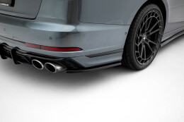 Heck Ansatz Flaps Diffusor passend für Audi S8 D5 Facelift schwarz Hochglanz