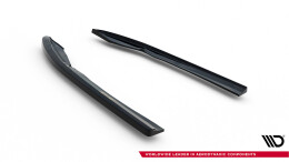 Heck Ansatz Flaps Diffusor passend für Audi S8 D5 Facelift schwarz Hochglanz