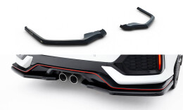 Mittlerer Cup Diffusor Heck Ansatz passend für Honda Civic Sport Mk 10 schwarz Hochglanz