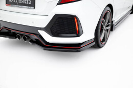 Mittlerer Cup Diffusor Heck Ansatz passend für Honda Civic Sport Mk 10 schwarz Hochglanz