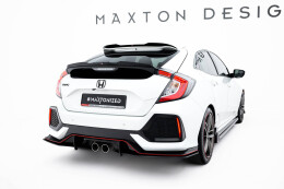 Street Pro Heck Ansatz Flaps Diffusor V.2 passend für Honda Civic Sport Mk 10 Facelift SCHWARZ