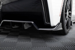 Mittlerer Cup Diffusor Heck Ansatz DTM Look passend für Chevrolet Corvette C7 schwarz Hochglanz