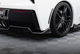 Mittlerer Cup Diffusor Heck Ansatz DTM Look passend für Chevrolet Corvette C7 schwarz Hochglanz