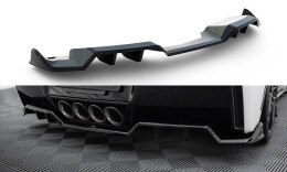 Street+ Mittlerer Diffusor Heck Ansatz RACE passend für Chevrolet Corvette C7 schwarz Hochglanz