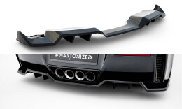 Mittlerer Cup Diffusor Heck Ansatz DTM Look passend für Chevrolet Corvette Z06 C7 schwarz Hochglanz