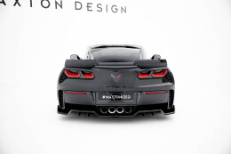 Mittlerer Cup Diffusor Heck Ansatz DTM Look passend für Chevrolet Corvette Z06 C7 schwarz Hochglanz