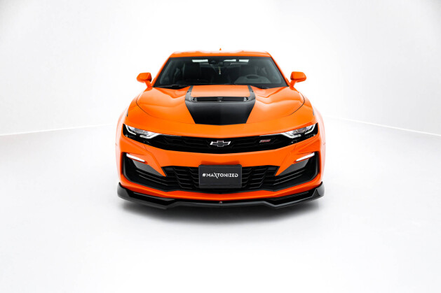 Cup Spoilerlippe Front Ansatz V.1 passend für Chevrolet Camaro SS Mk6 Facelift schwarz Hochglanz