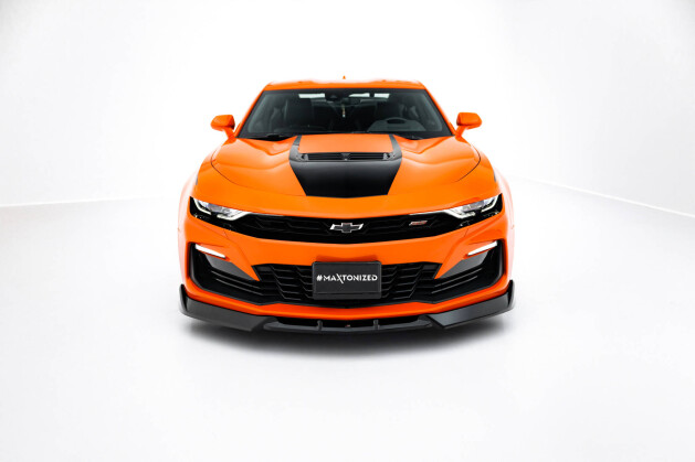 Cup Spoilerlippe Front Ansatz V.2 passend für Chevrolet Camaro SS Mk6 Facelift schwarz Hochglanz
